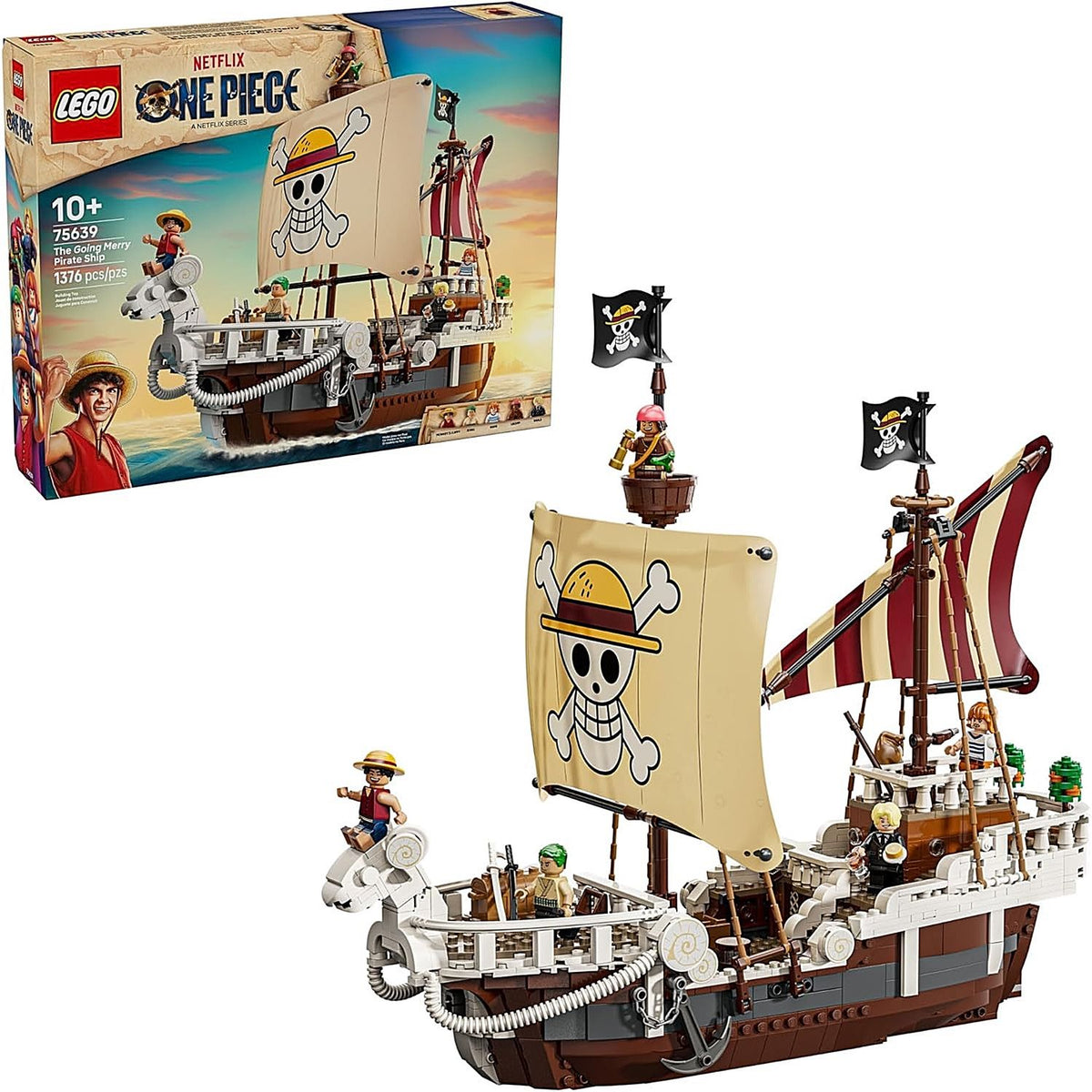 Set Lego One Piece The Going Merry Barco Pirata Luffy Zoro Nami 1376 Piezas Bloques