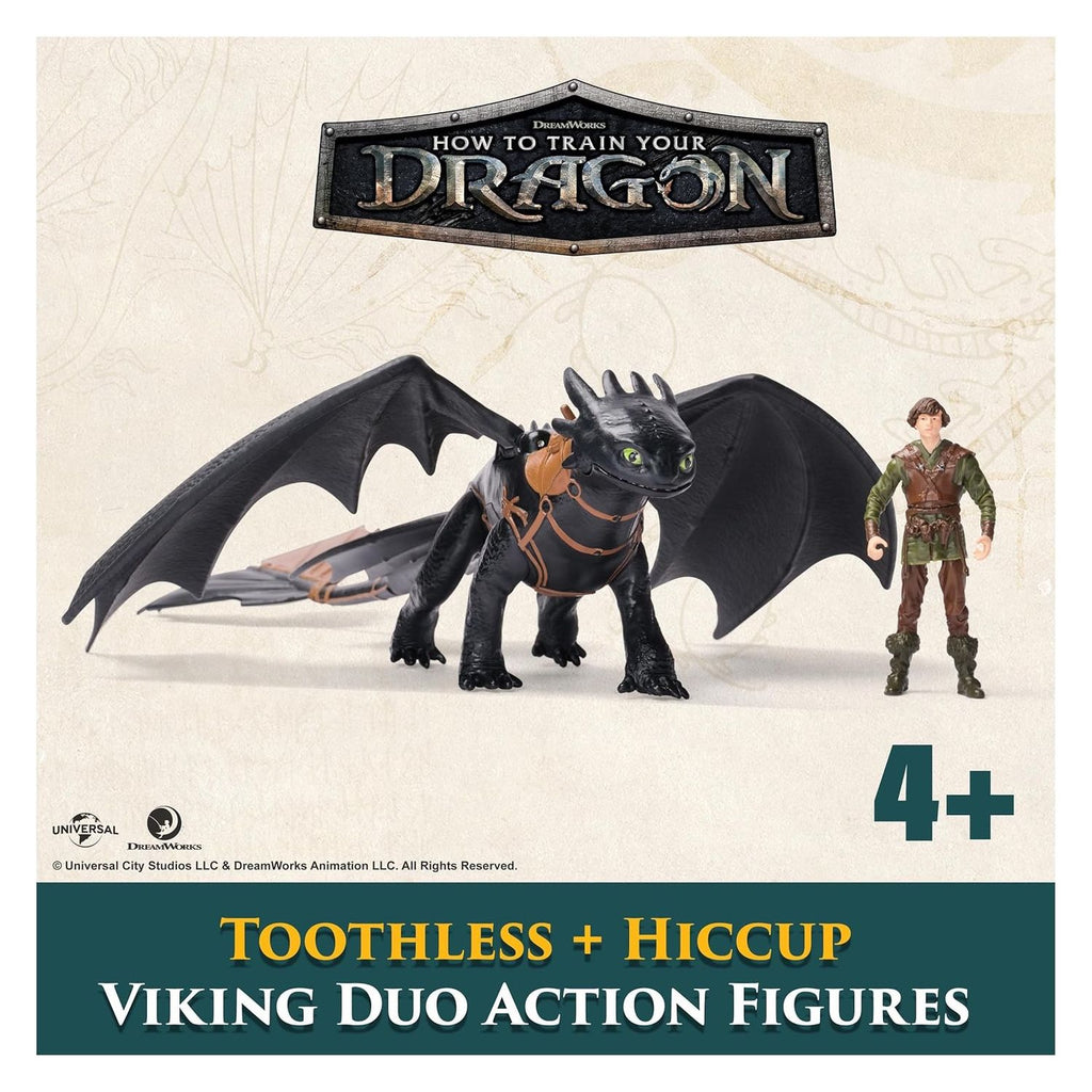 Figura de Accion Chimuelo e Hipo Como entrenar a tu dragon