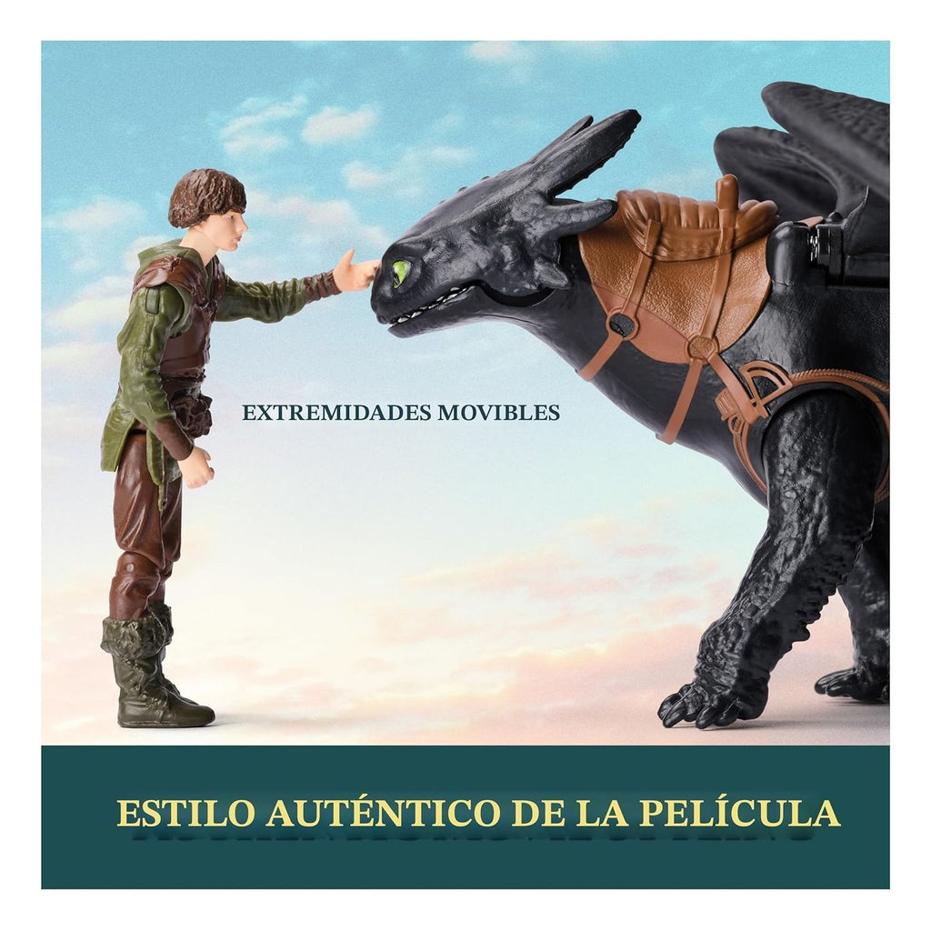 Figura de Accion Chimuelo e Hipo Como entrenar a tu dragon