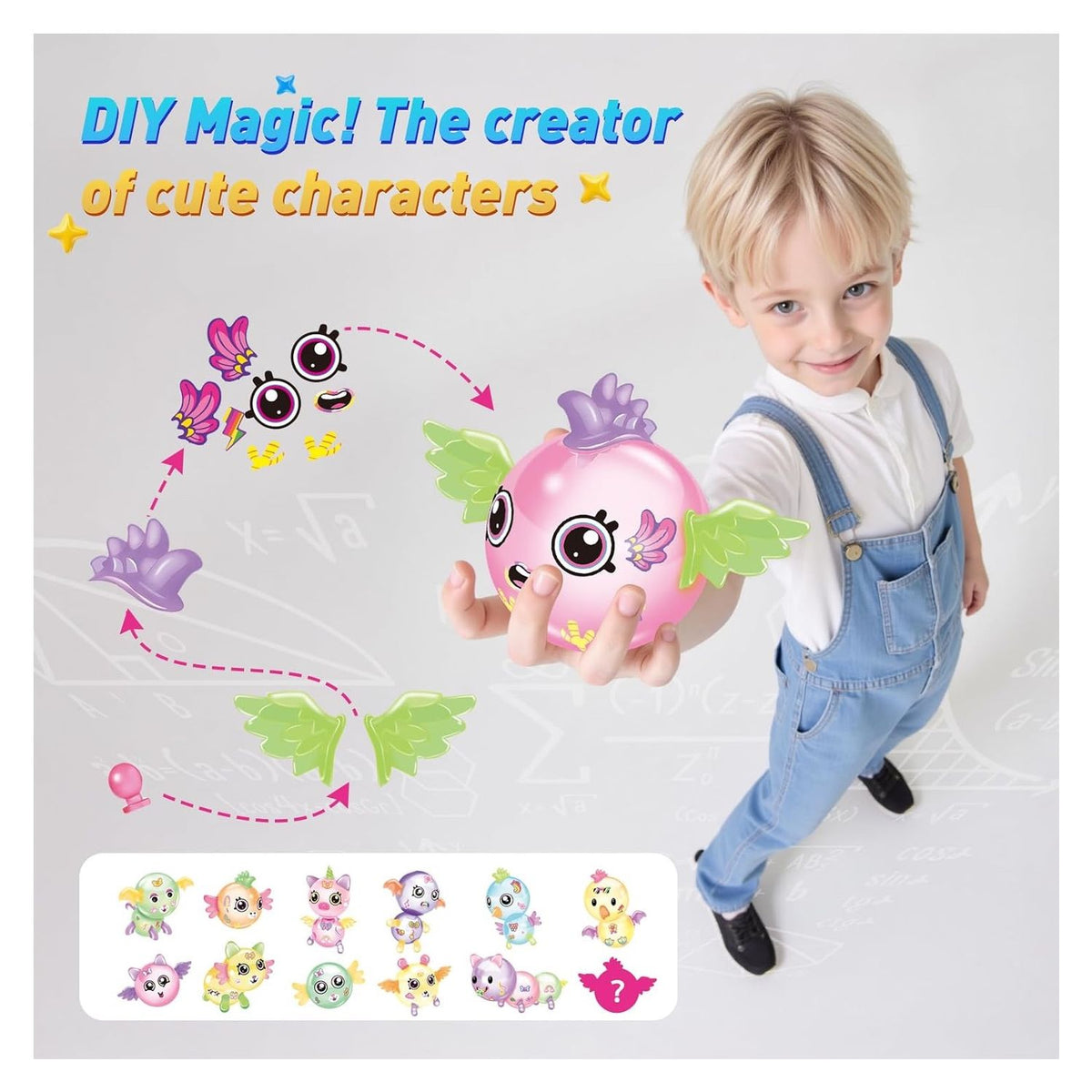 Kit de manualidades Cohete espacial con bomba infla globos adhesivos creativos