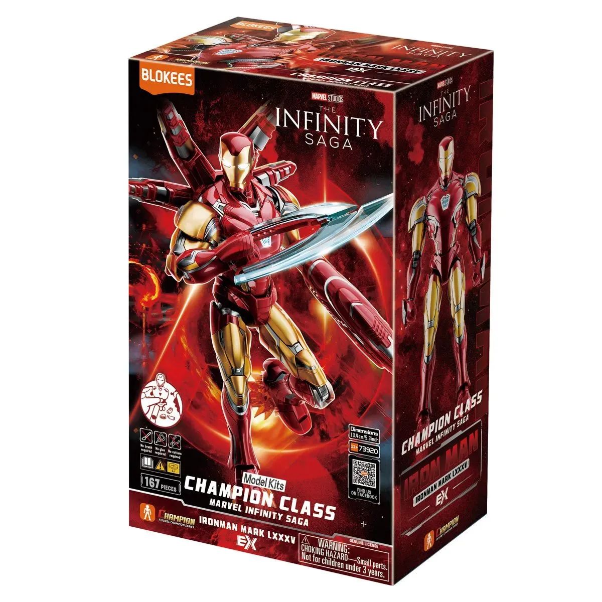 Figura Ironman Avengers Marvel Infinity Saga Iron Man Mark MK 85 blokees Model Kit