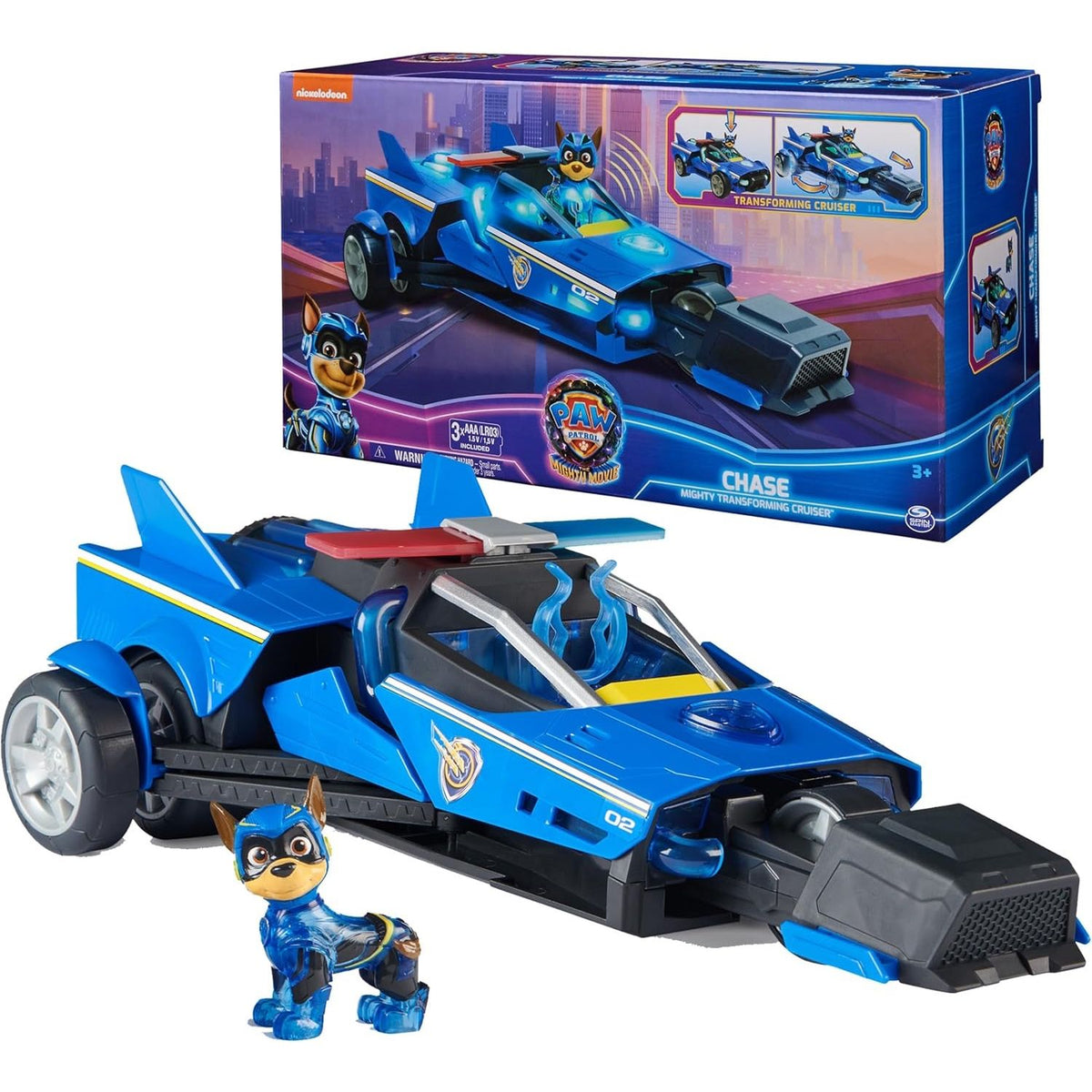 Vehiculo Paw Patrol Crusero Transformable Chase Patrulla Canina Luces y Sonidos