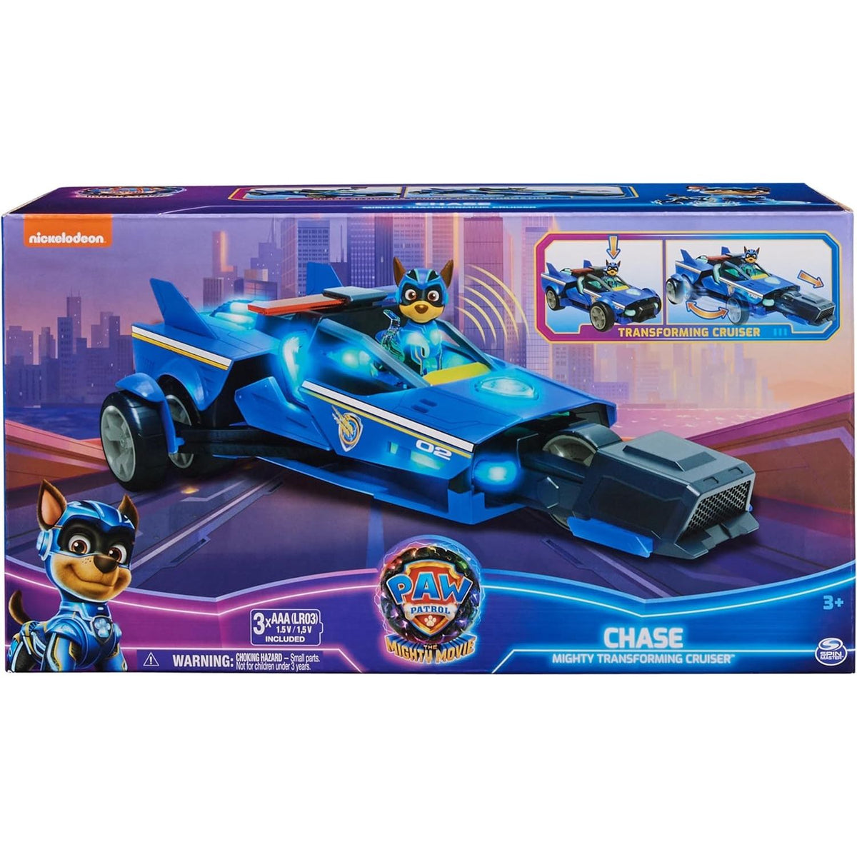 Vehiculo Paw Patrol Crusero Transformable Chase Patrulla Canina Luces y Sonidos