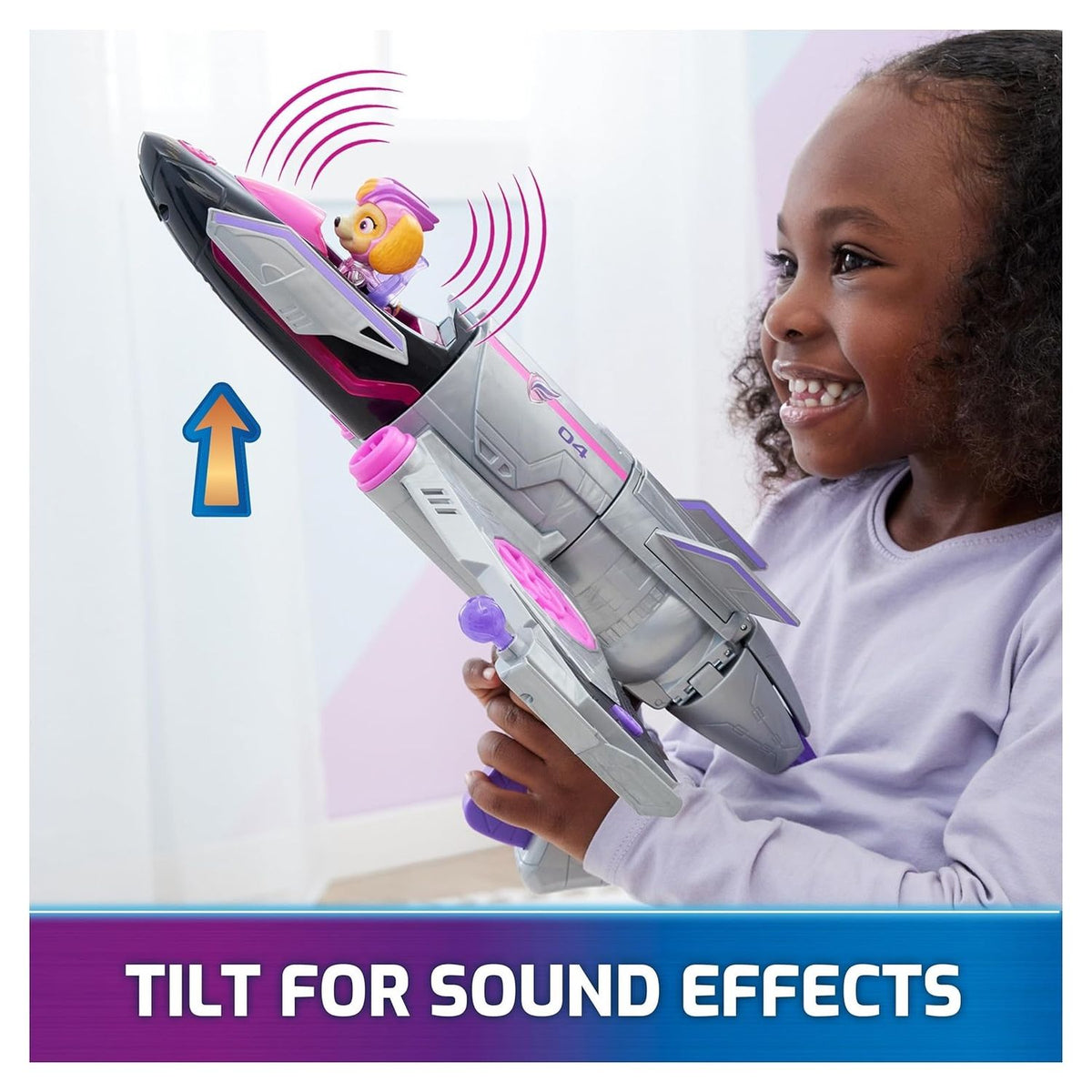 Paw Patrol Jet Rescate Transformable Skye Luces y Sonidos Lanza Proyectiles