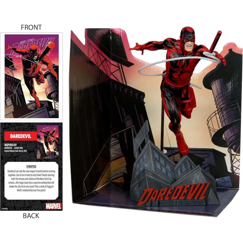 Daredevil 600 Escala 1-10 Estatua Escenario Marvel Comics 20cm