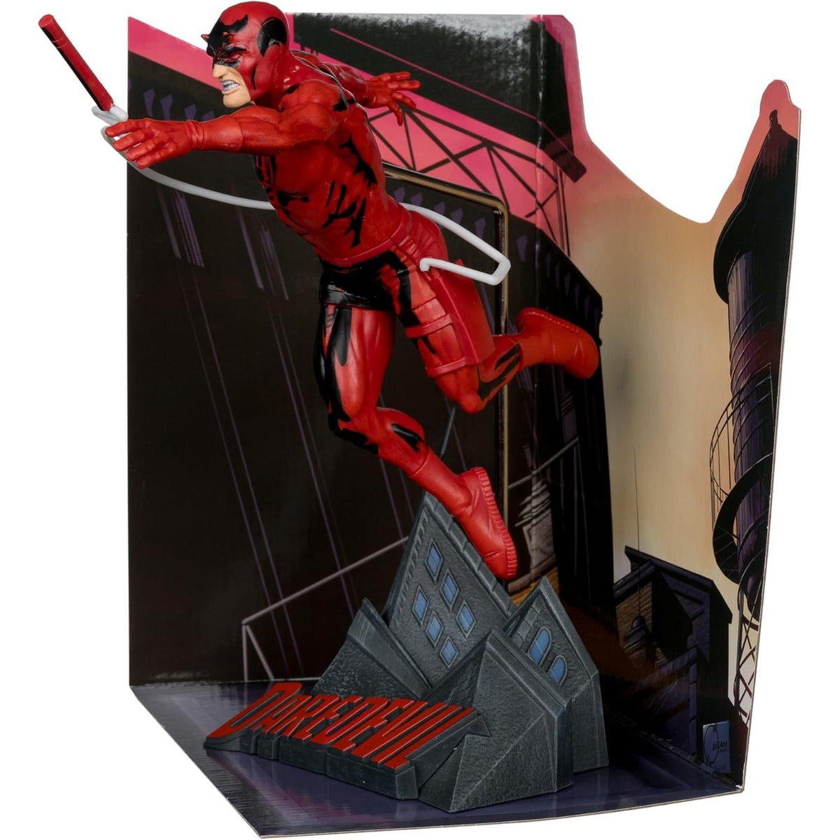 Daredevil 600 Escala 1-10 Estatua Escenario Marvel Comics 20cm