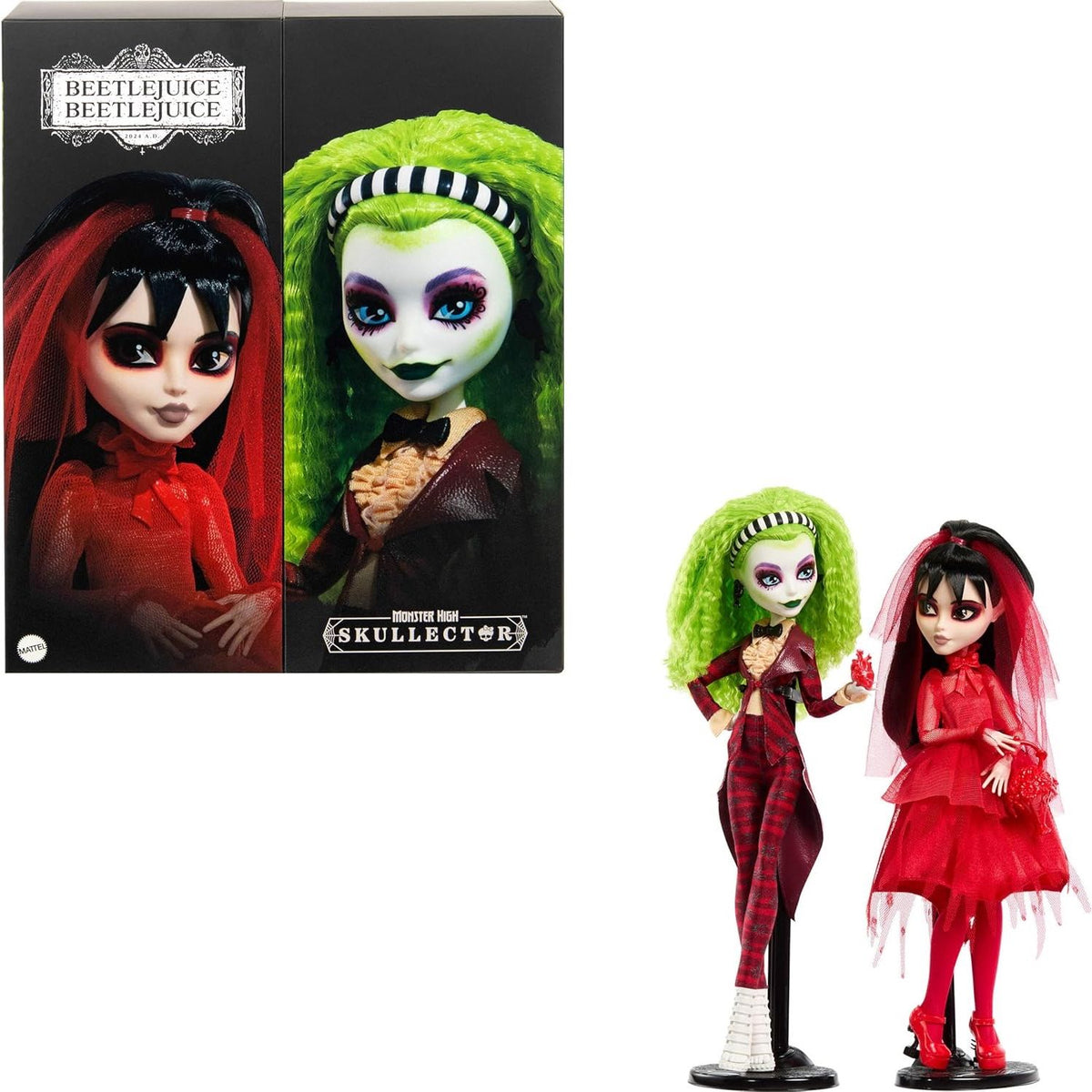 Monster High Skullector Beetlejuice Beetlejuice Betelgeuse y Lydia Deetz Exclusivo