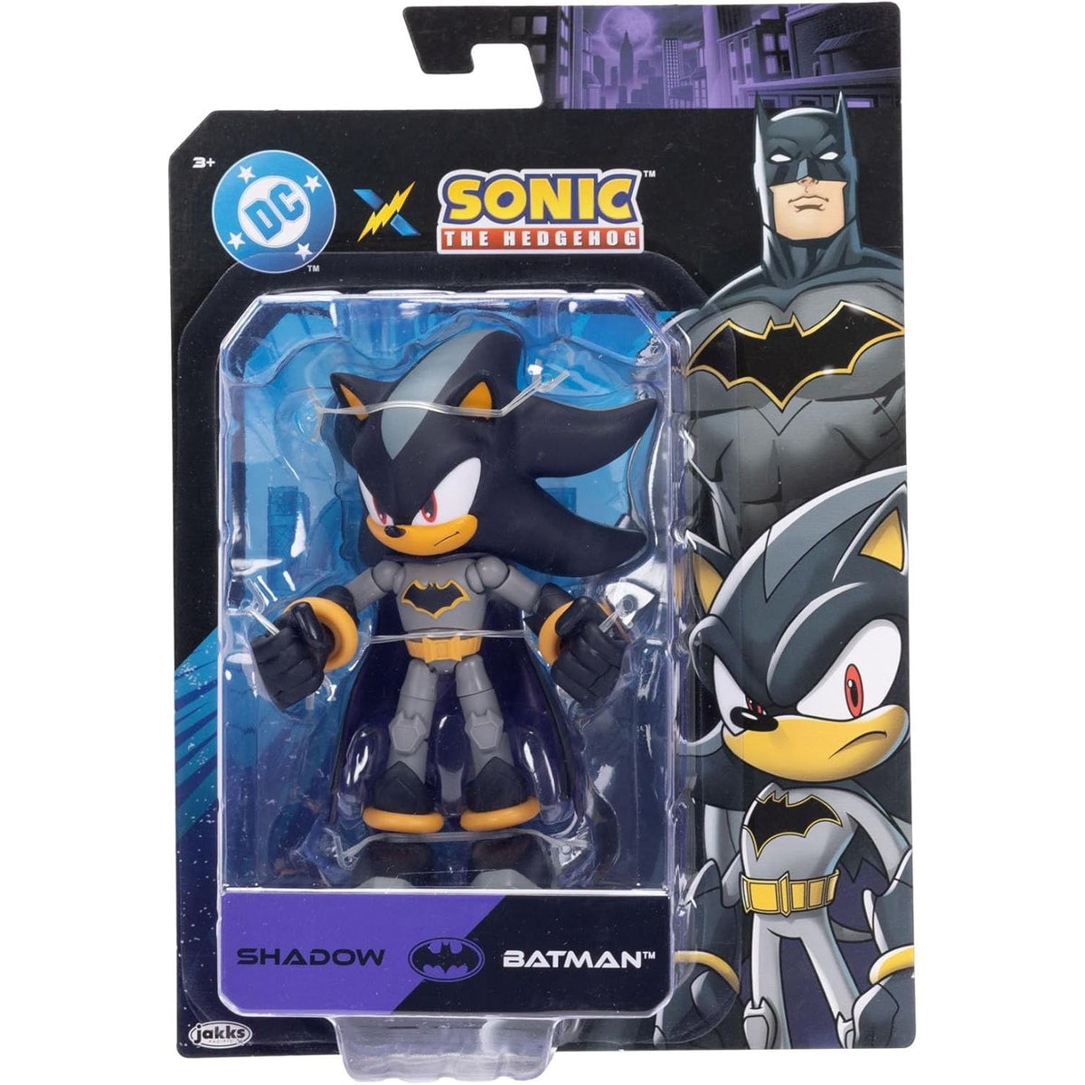 3 Pack DC x Sonic Batman Shadow Superman Knuckless Cyborg Tails