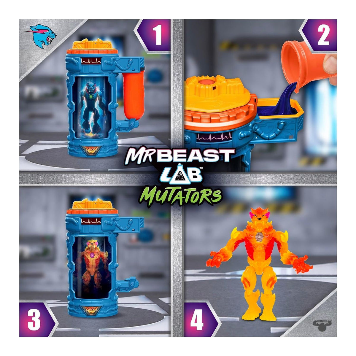 Pantera de Fuego MR BEAST LAB Mutadores Hyper Fusion Panther