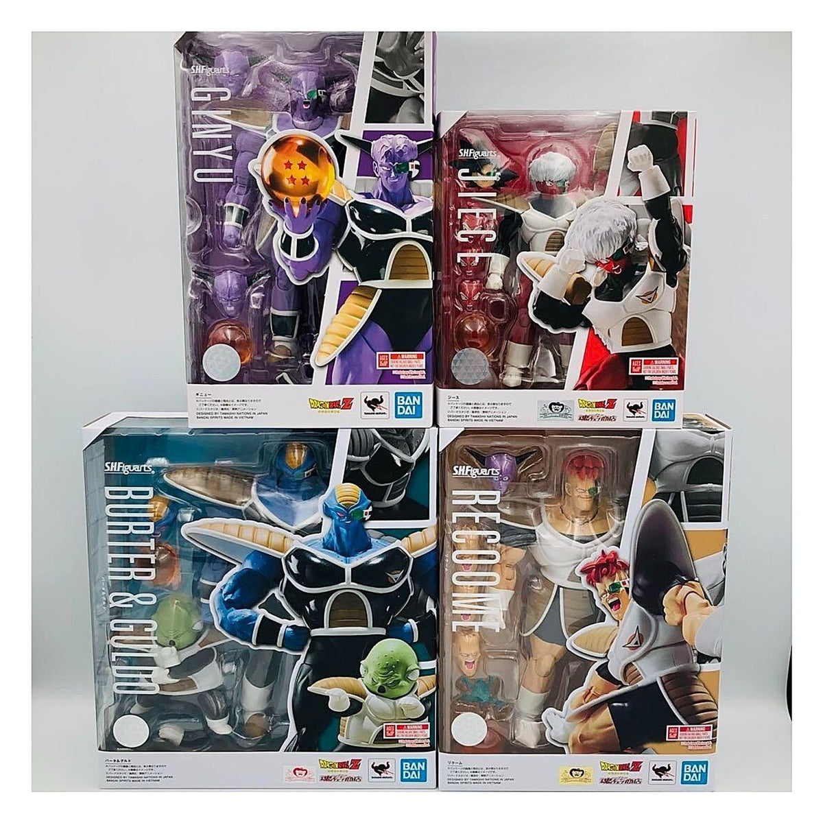 Set Completo Dragon Ball Z SH Figuarts Fuerzas Especiales Ginyu Reccome Jiece Burter & Guldo