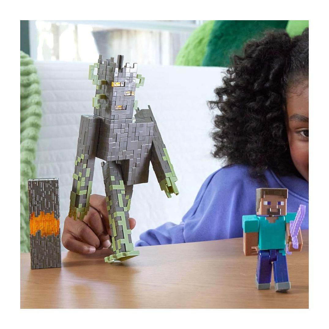 Minecraft Figura de acción de The Creaking con luces sonidos y accesorio 21cm