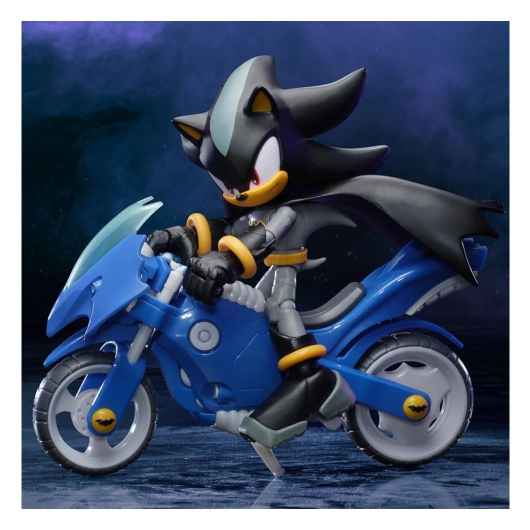 Figura DC x Sonic the Hedgehog 3 Shadow Batman con Motocicleta