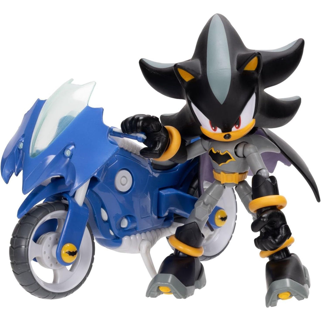 Figura DC x Sonic the Hedgehog 3 Shadow Batman con Motocicleta