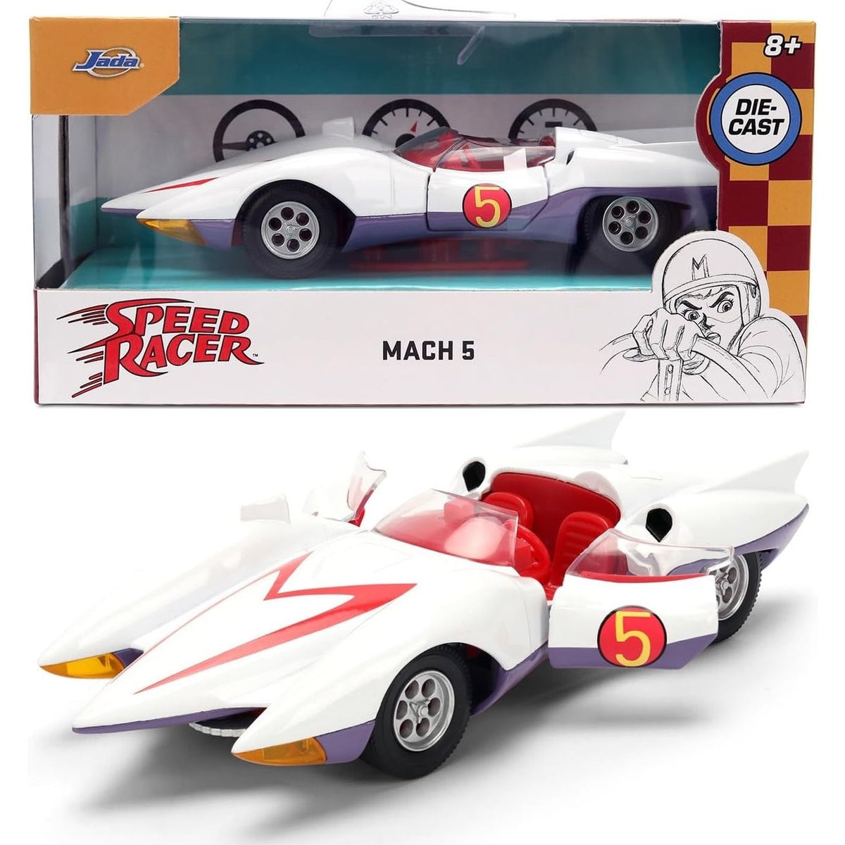 Auto Escala de Metal 1-32 Speed Racer Mach 5 Meteoro