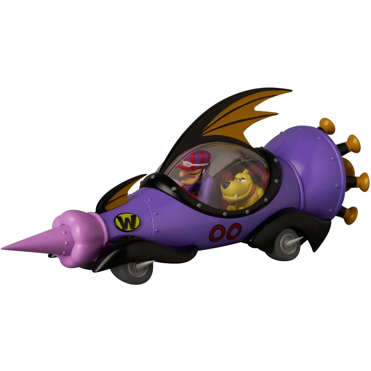 Auto Escala 1-24 Mean Machine Wacky Race Pierre y Patan Mafex Autos Locos 24cm