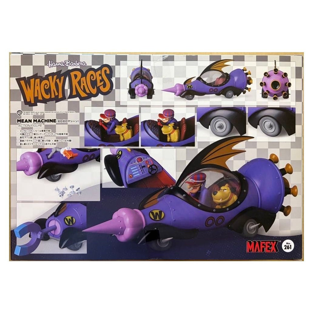 Auto Escala 1-24 Mean Machine Wacky Race Pierre y Patan Mafex Autos Locos 24cm