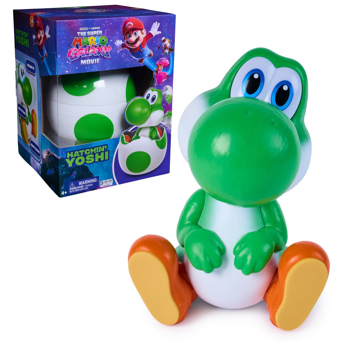 Muñeco Interactivo Super Mario Bros Galaxy Huevo Yoshi Hatchin Luces y Sonidos