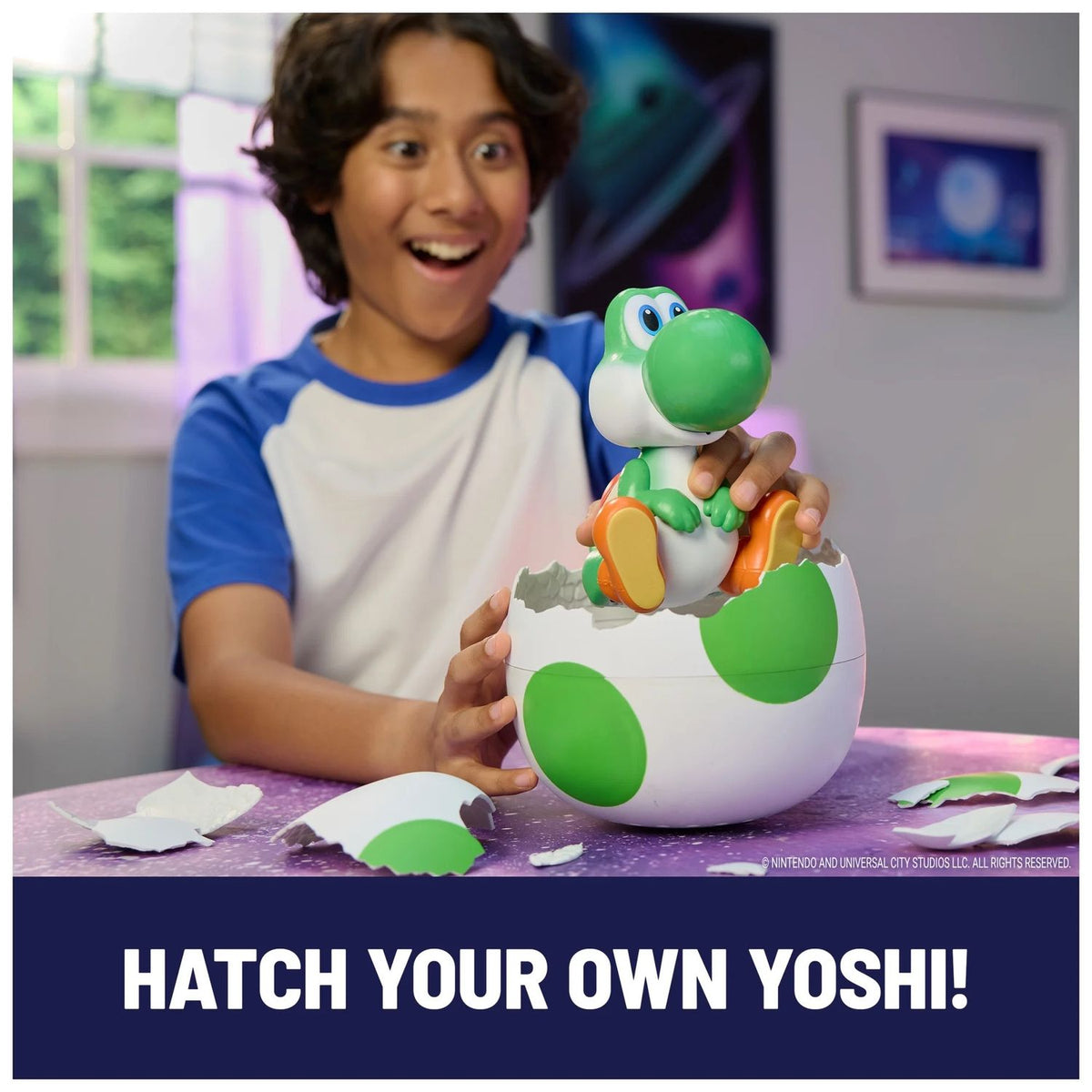 Muñeco Interactivo Super Mario Bros Galaxy Huevo Yoshi Hatchin Luces y Sonidos