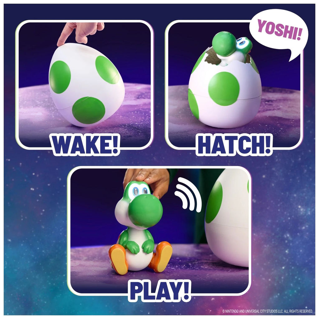 Muñeco Interactivo Super Mario Bros Galaxy Huevo Yoshi Hatchin Luces y Sonidos