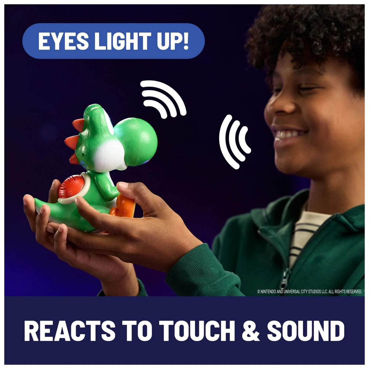 Muñeco Interactivo Super Mario Bros Galaxy Huevo Yoshi Hatchin Luces y Sonidos