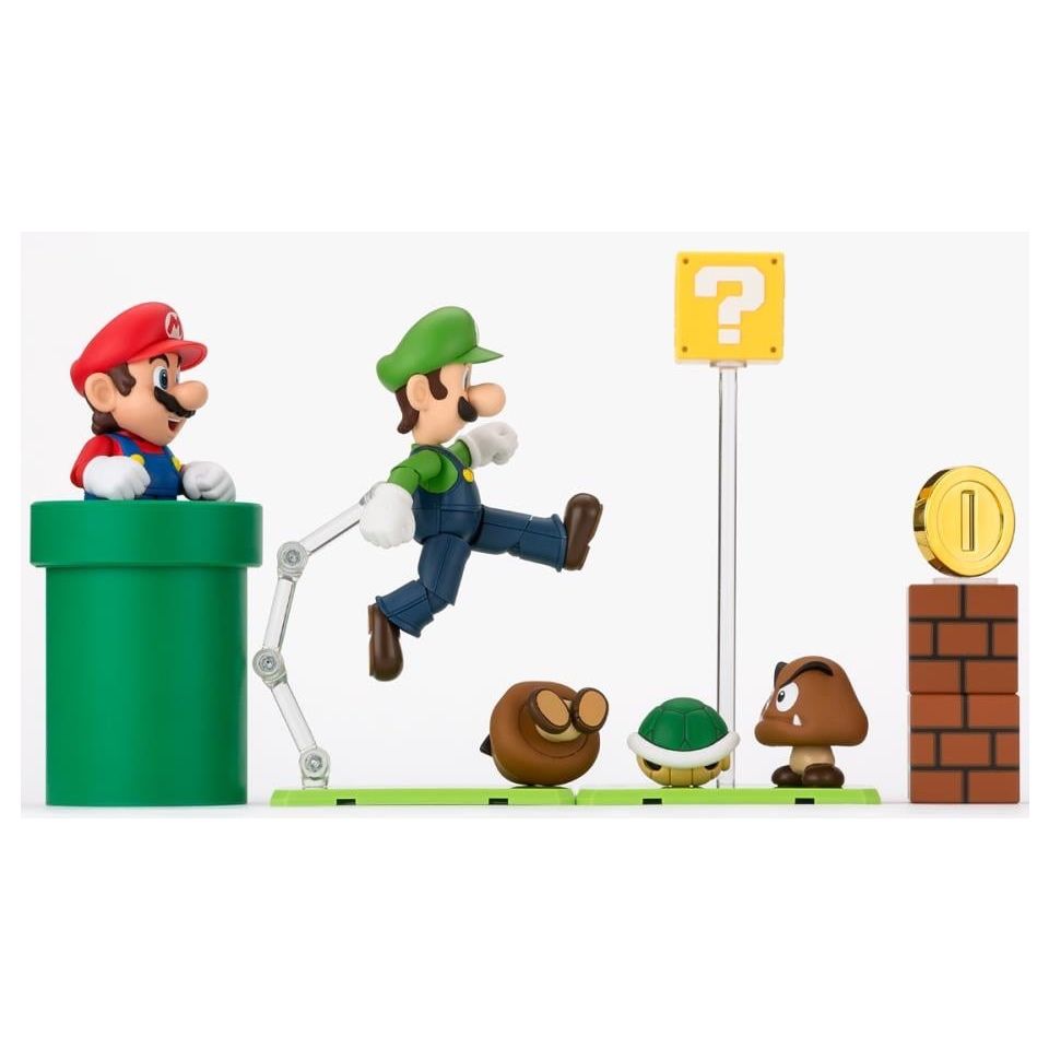 Set Super Mario Bros Galaxy SH Figuarts Mario Brothers Playset