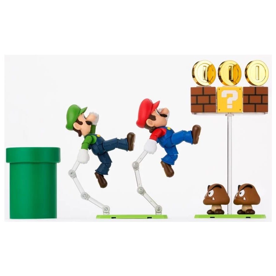 Set Super Mario Bros Galaxy SH Figuarts Mario Brothers Playset