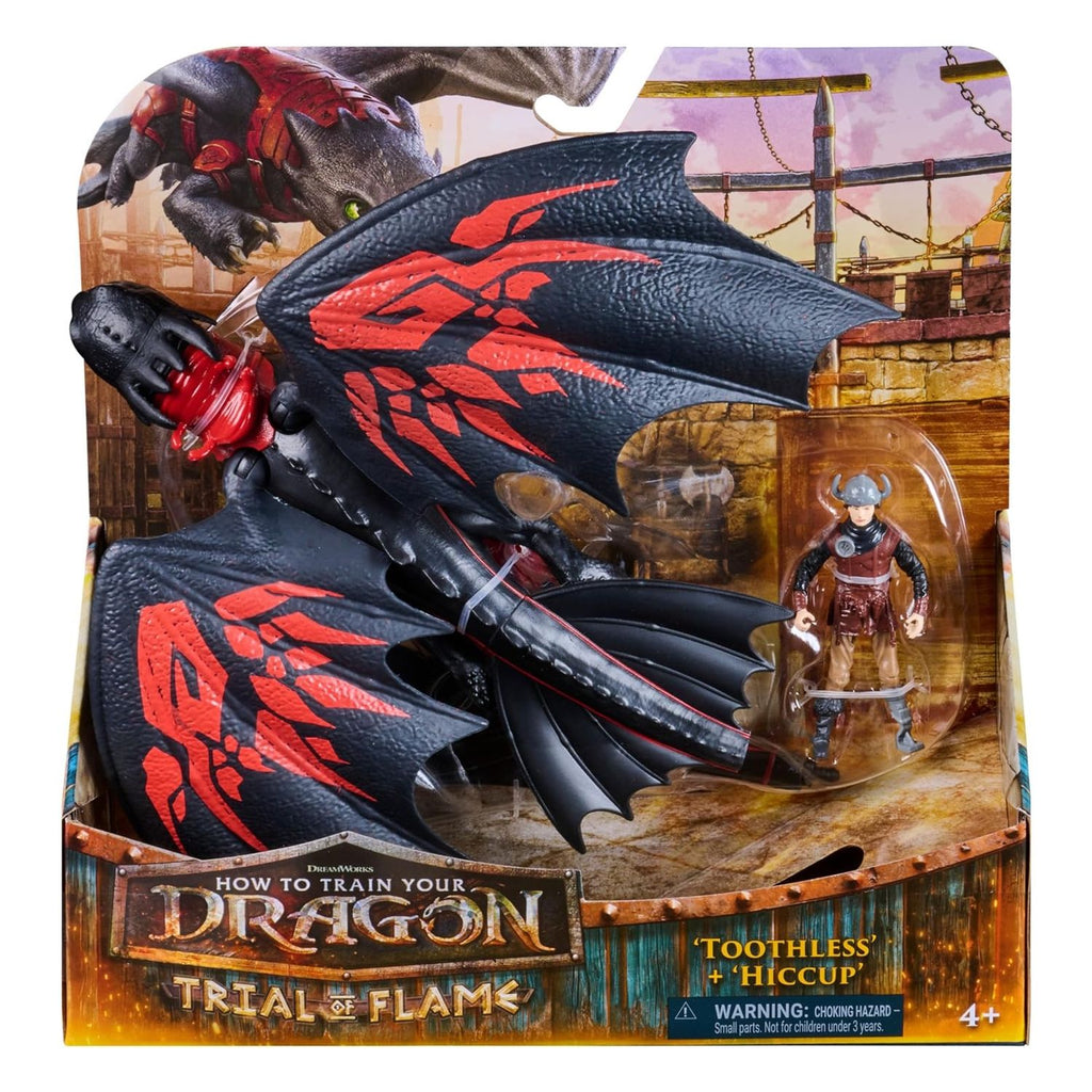 Figura de Accion Chimuelo Rojo e Hipo Vikingo Como entrenar a tu dragon