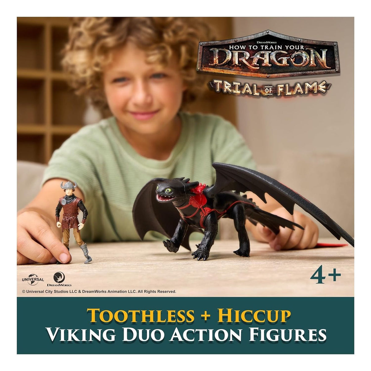 Figura de Accion Chimuelo Rojo e Hipo Vikingo Como entrenar a tu dragon