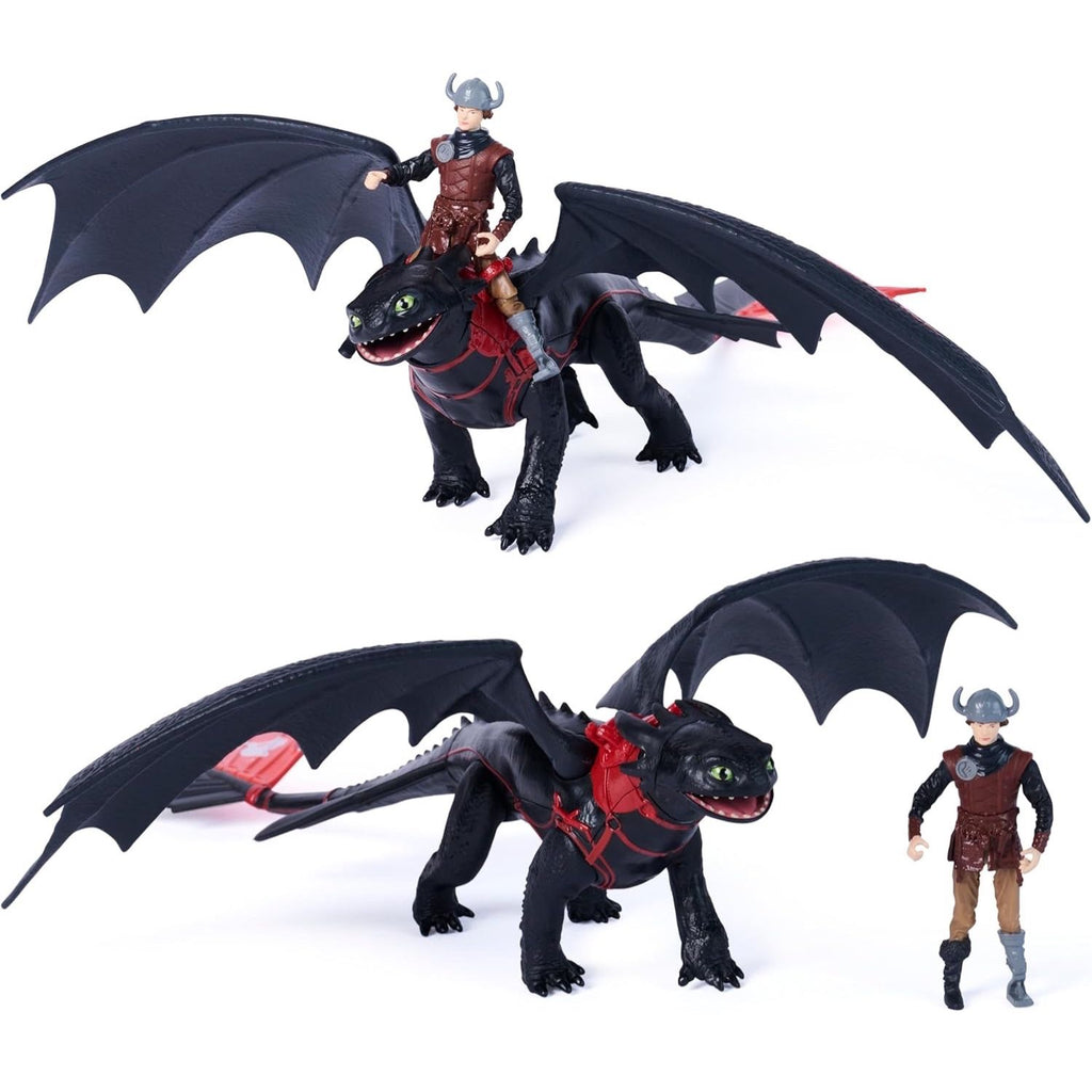 Figura de Accion Chimuelo Rojo e Hipo Vikingo Como entrenar a tu dragon