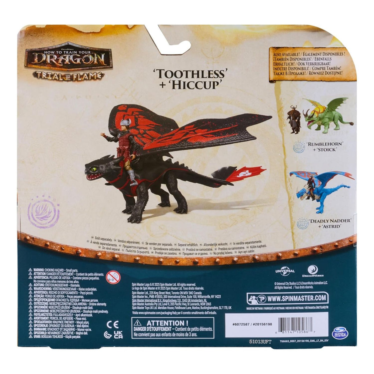 Figura de Accion Chimuelo Rojo e Hipo Vikingo Como entrenar a tu dragon