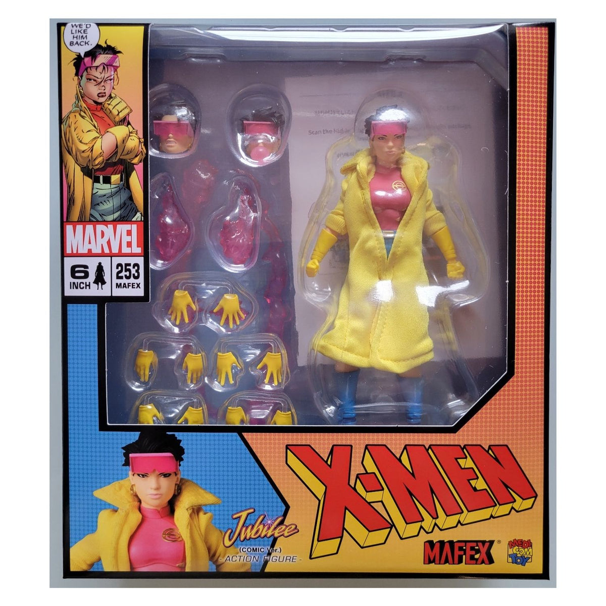 Figura de Acción Marvel MAFEX 253 JUBILEE X-Men Comic Ver.