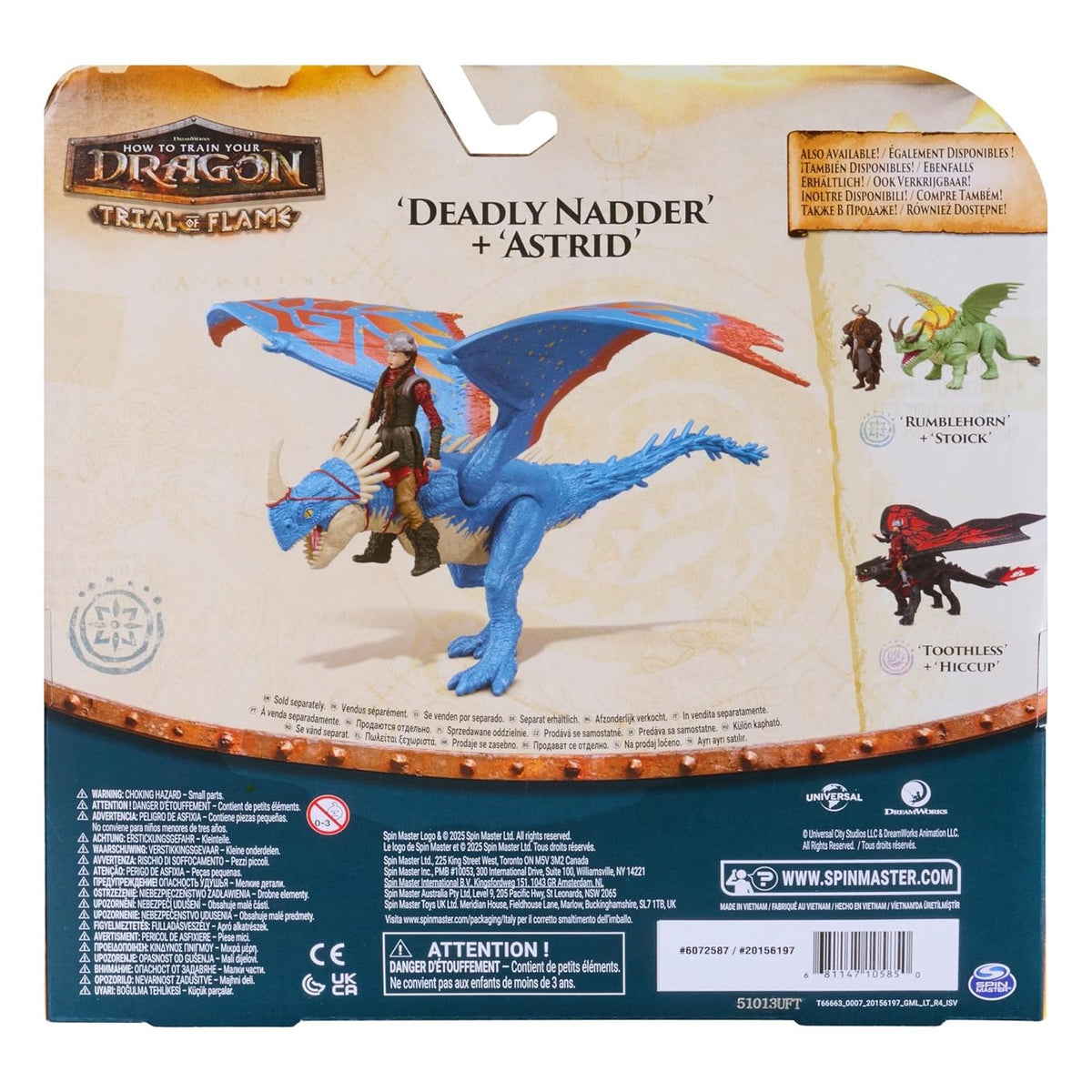 Figura Deadly Nadder & Astrid Vikingo Como entrenar a tu dragon Tormenta Chimuelo