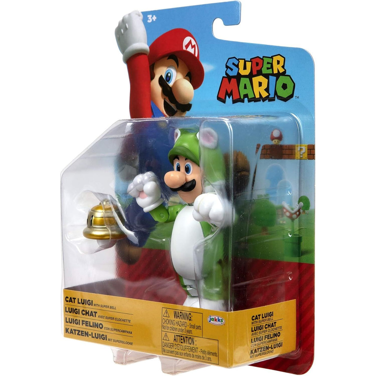 Figura Super Mario Bros Galaxy World of Nintendo Cat Luigi 10cm