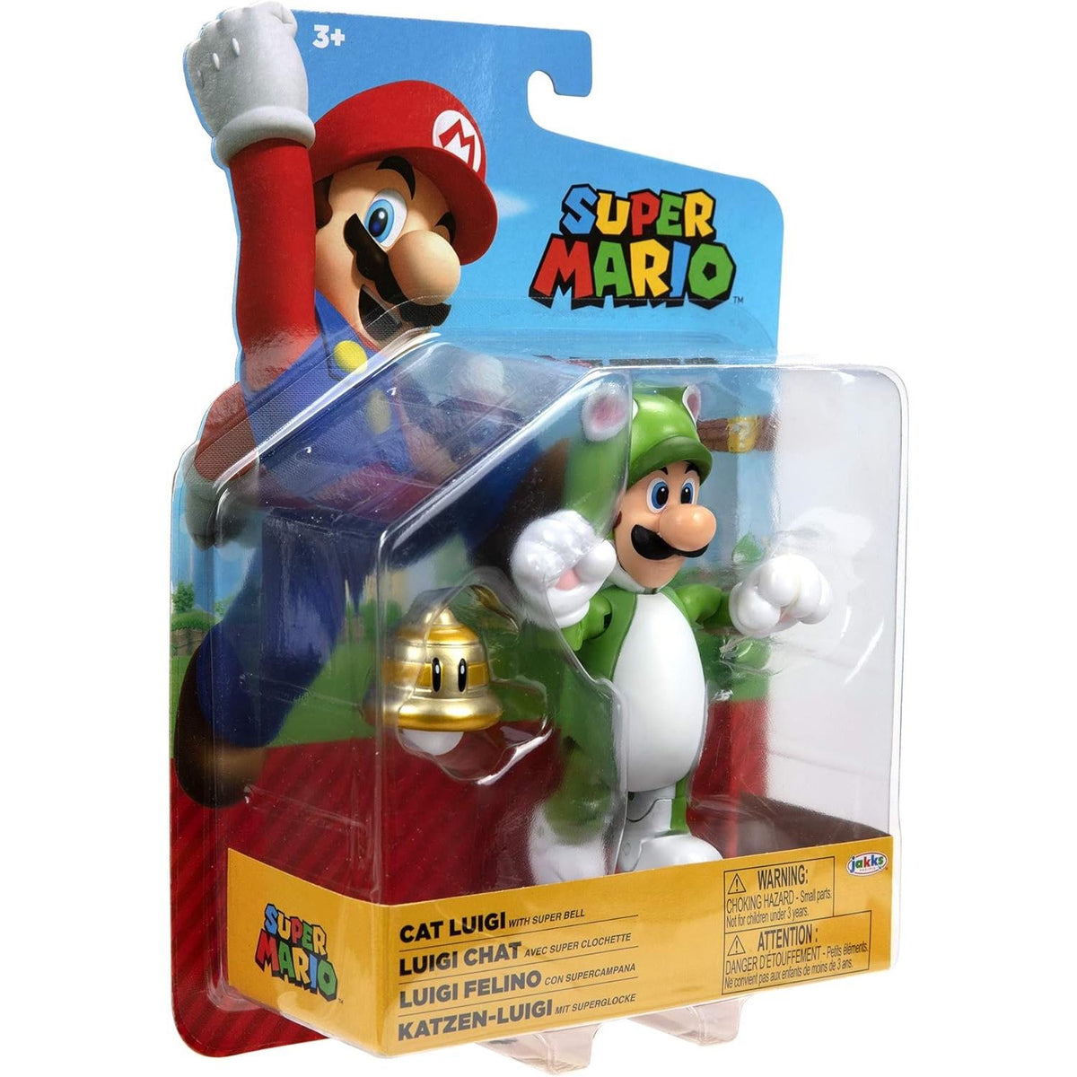 Figura Super Mario Bros Galaxy World of Nintendo Cat Luigi 10cm