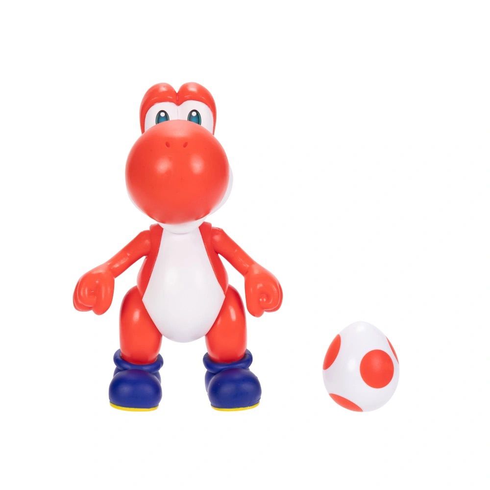 Figura Super Mario Bros Galaxy World of Nintendo Yoshi Rojo with Egg Red 10cm Exclusivo