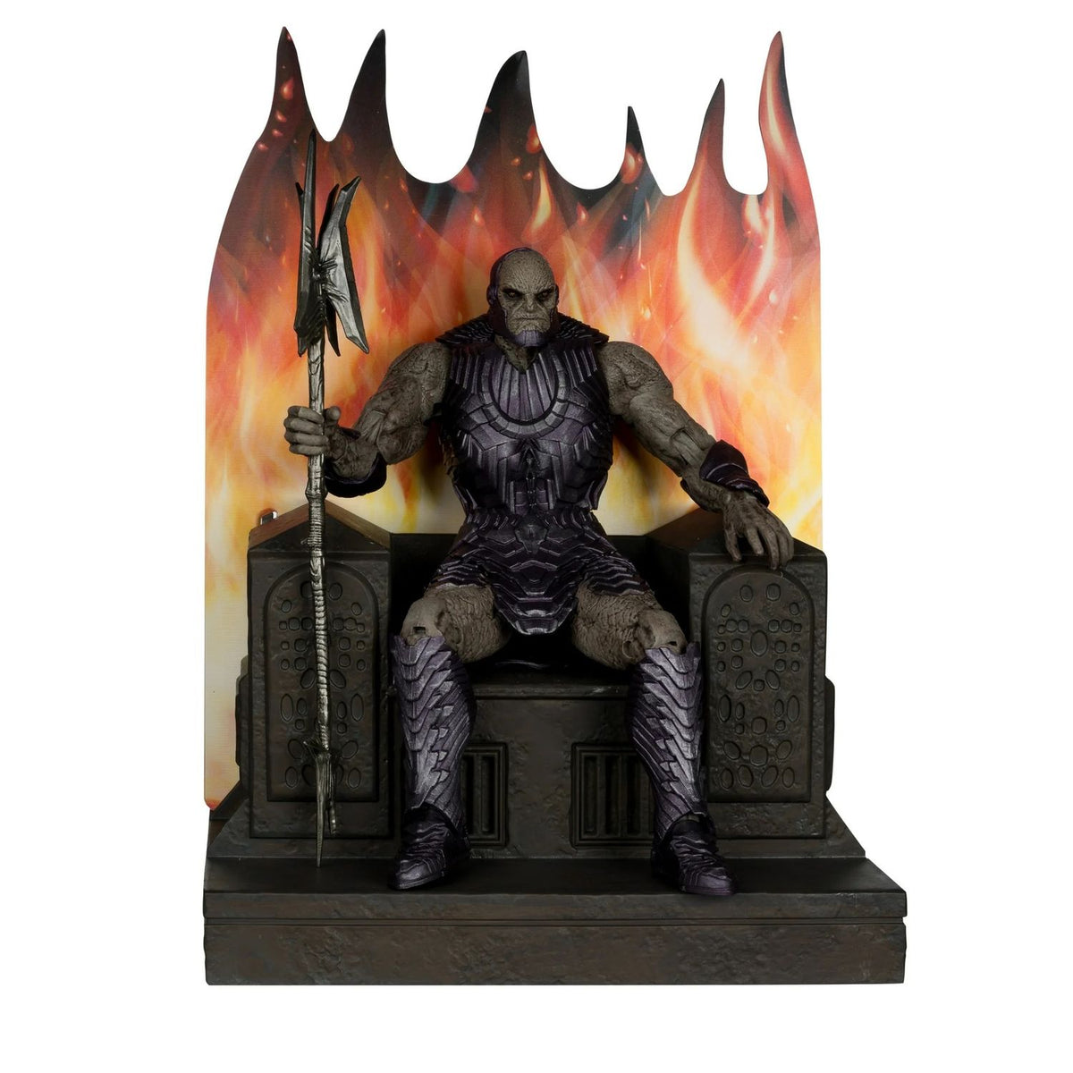 DC Justice League Darkseid con Armadura y Trono Gold Label Mcfarlane