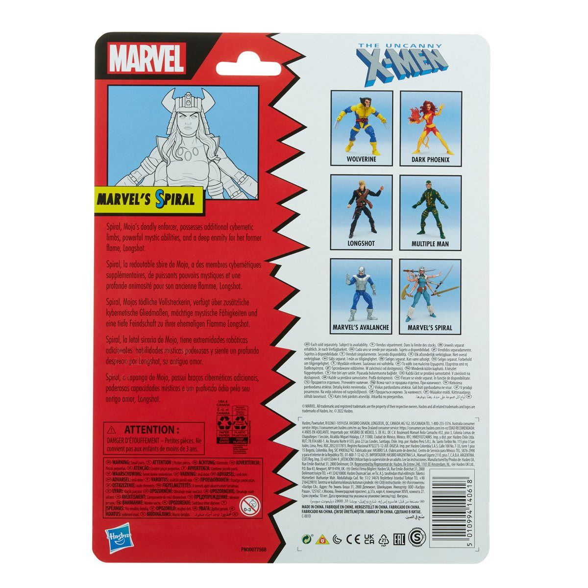 Figura The Uncanny X-Men Marvel Legends Retro Collection Spiral
