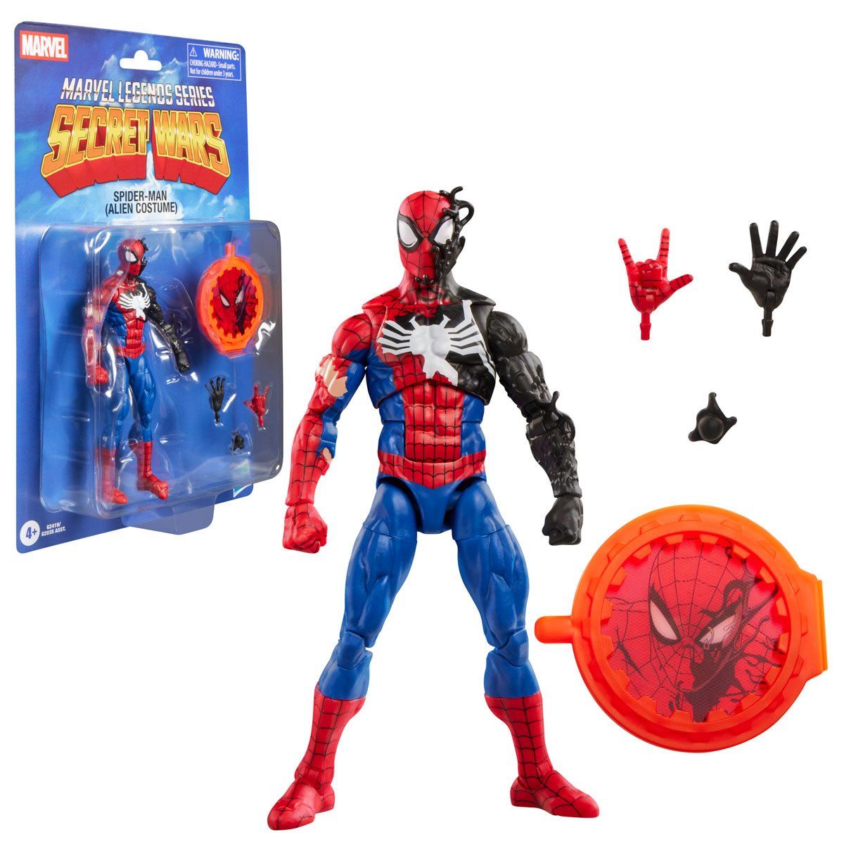 Figura Spiderman Secret Wars Marvel Legends Spider-Man Alien Costume