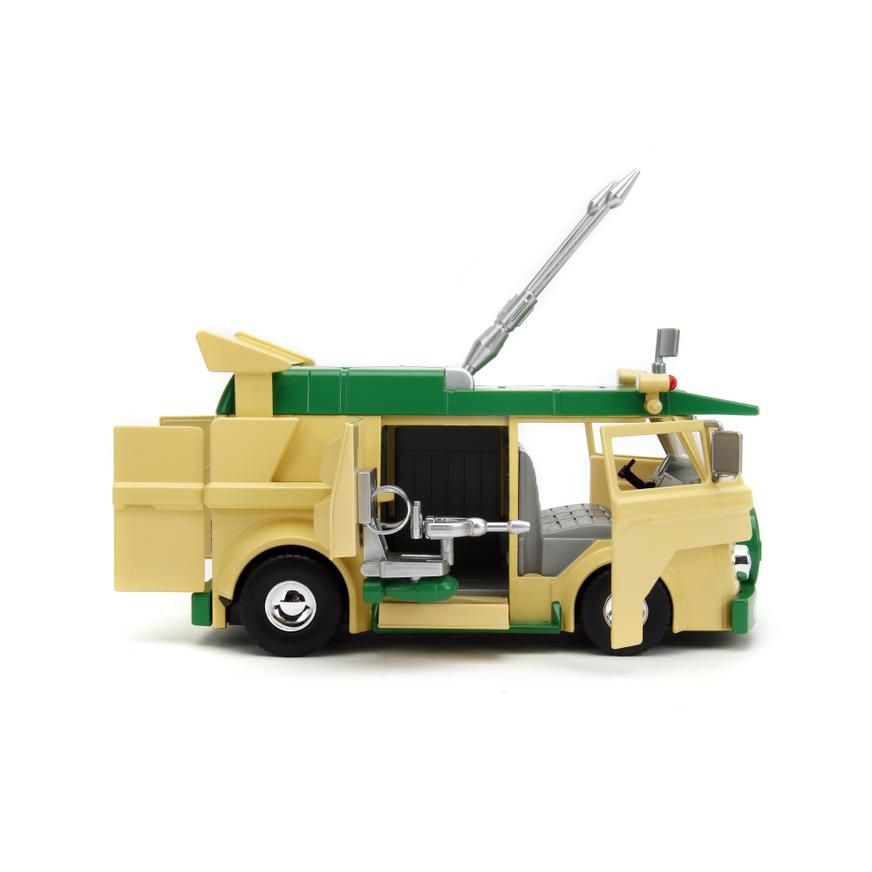 Auto a Escala 1-24 TMNT Tortugas Ninja Hollywood Rides Donatello & Party Wagon