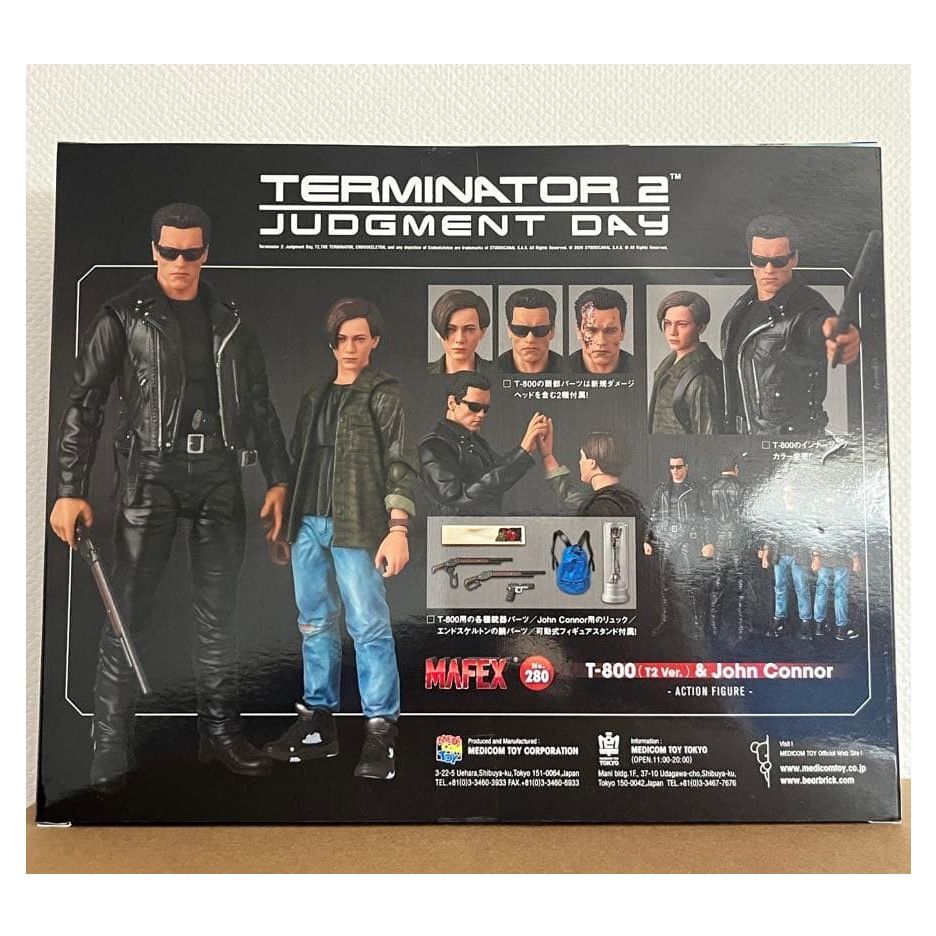 Pack de Figuras Terminator 2 Judgment Day MAFEX 280 T-800 (T2 Ver.) and John Connor