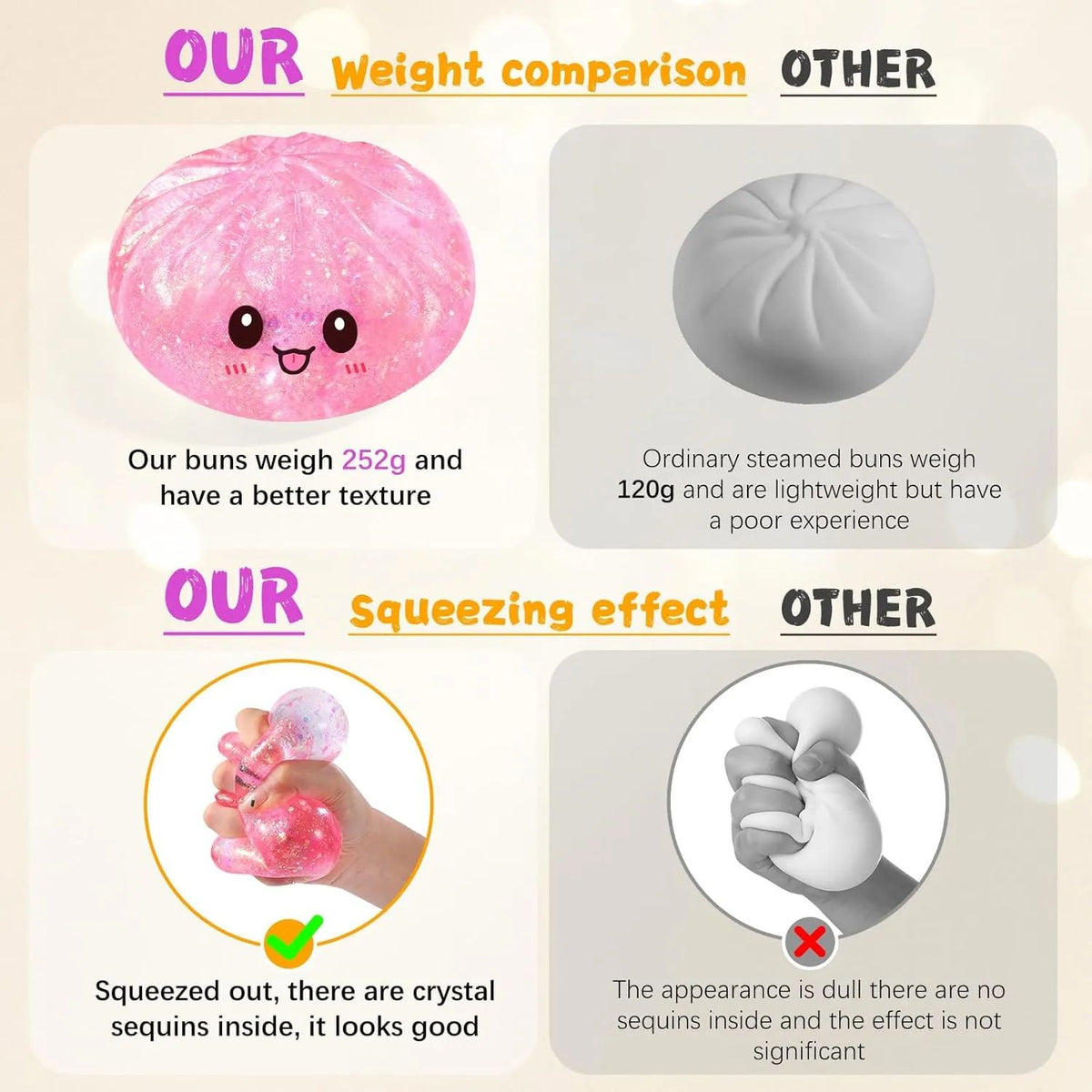 Mystery Squishy Dumpling Estirable Aleatorio Misterioso antiestrés