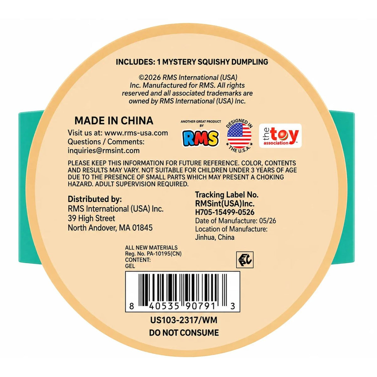 Mystery Squishy Dumpling Original TIE DYE EDITION Estirable Aleatorio antiestrés RMS