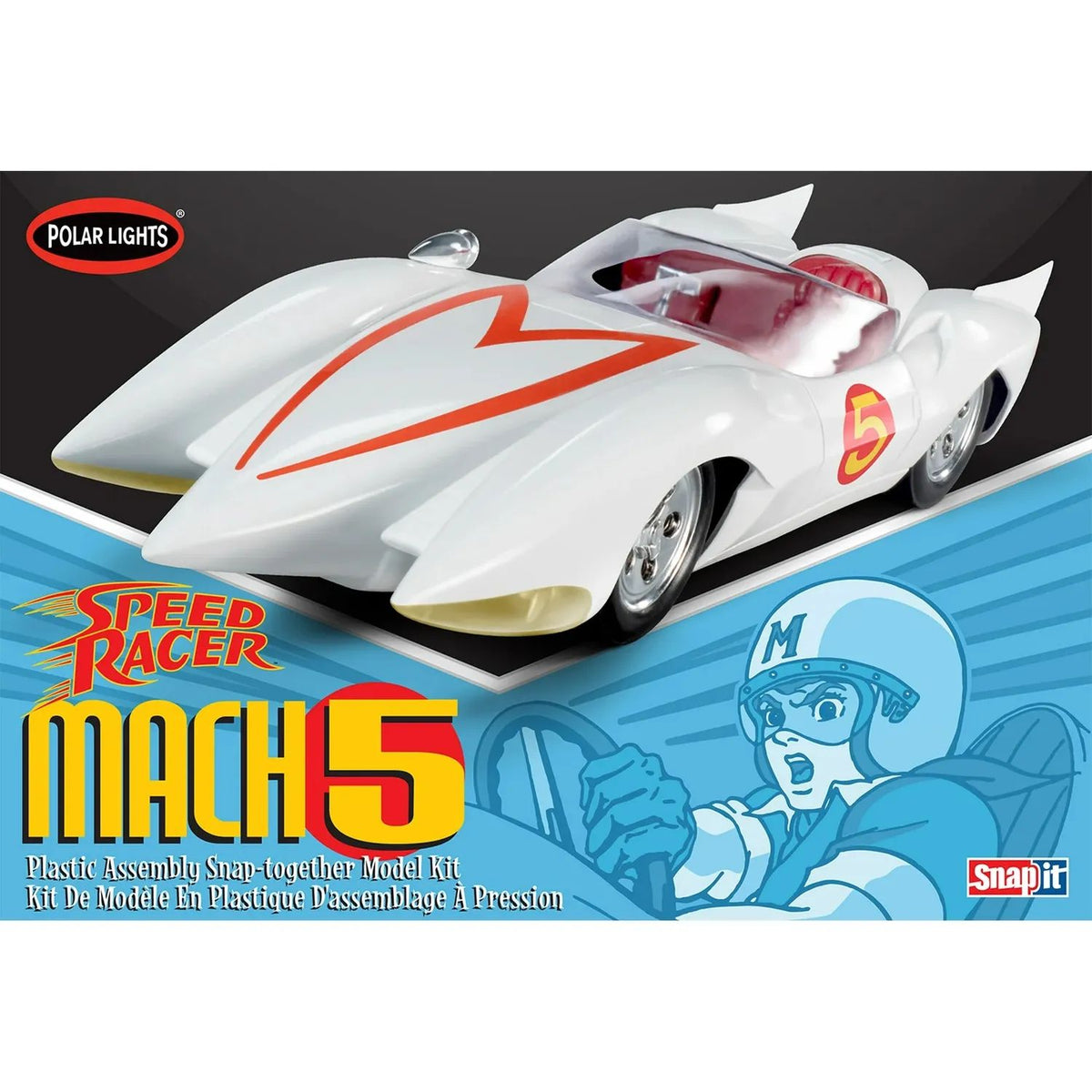 Auto a Escala 1/25 Proyecto para Armable  y Pintar Speed Racer Mach 5 Meteoro Model Kit