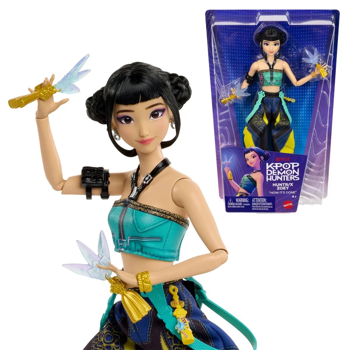 Muñeca Mattel Kpop Demon Hunter Huntrix Zoey Fashion Outfit Original