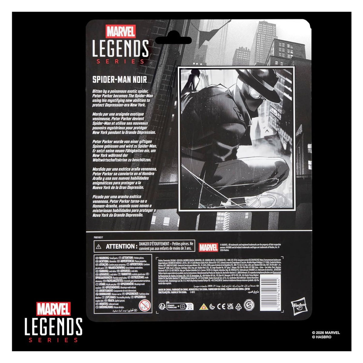 Figura Marvel Legends Series Spider-Man Noir Retro Cardback