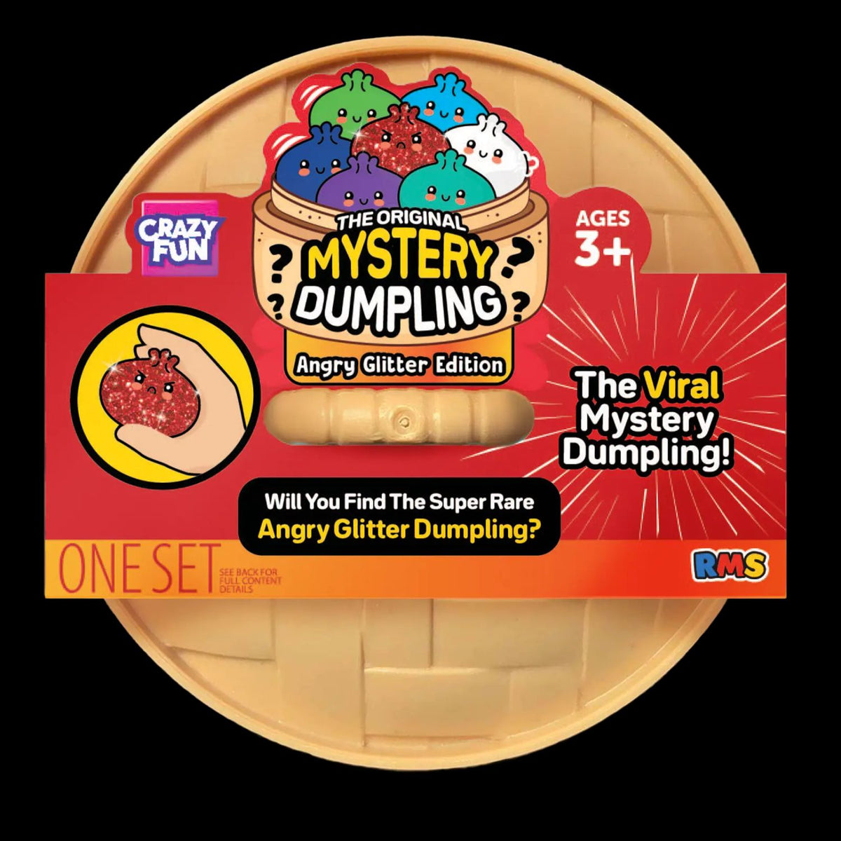 Squishy Dumpling Original Estirable Aleatorio ANGRY GLITTER Edition antiestrés RMS