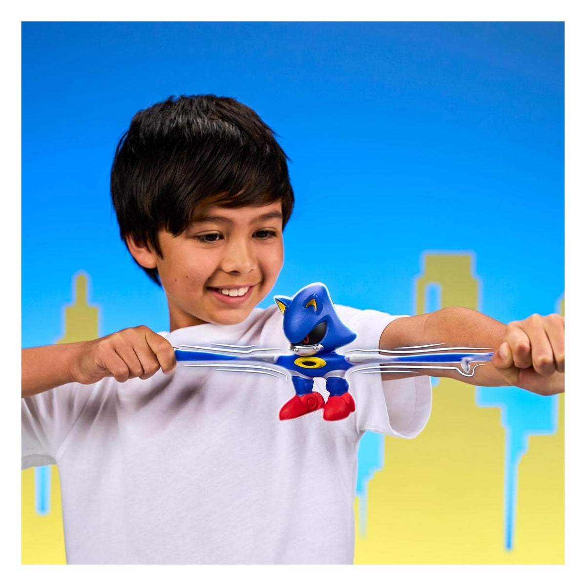 Goo Jit Zu Squishy Estirable Elásticos Metal Sonic the Hedgehog Stretchy Hero