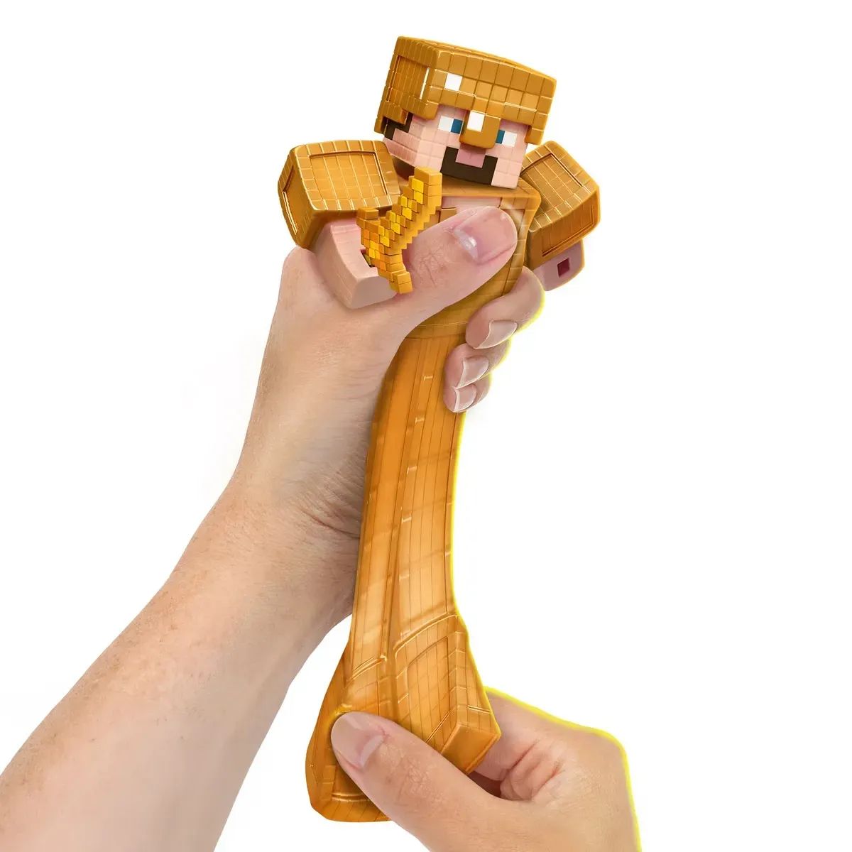 Heroes of Goo Jit Zu Minecraft elásticos Steve Armadura Dorada y Espada