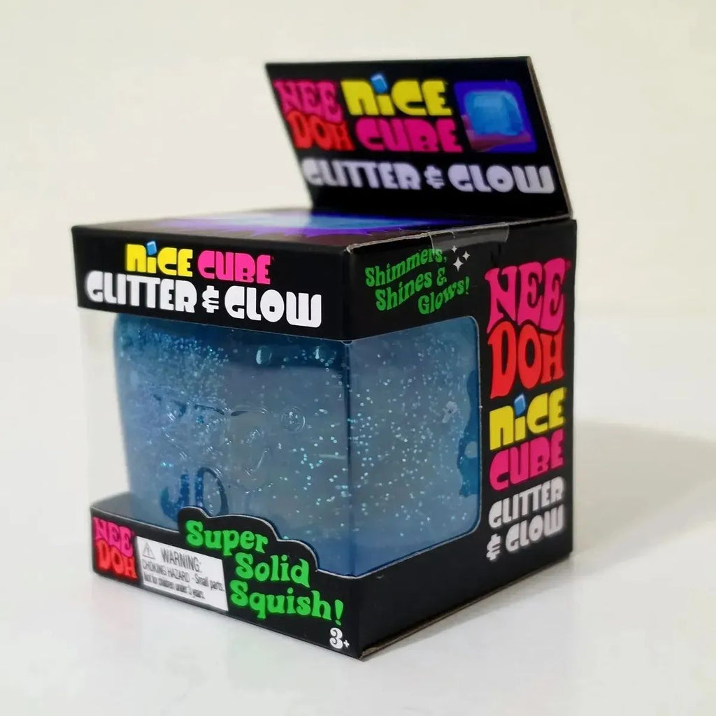 Nee Doh Squishy Schylling Nice Cube Glitter & Glow Needoh Original BRILLA x1