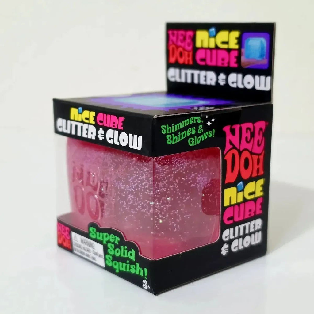 Nee Doh Squishy Schylling Nice Cube Glitter & Glow Needoh Original BRILLA x1